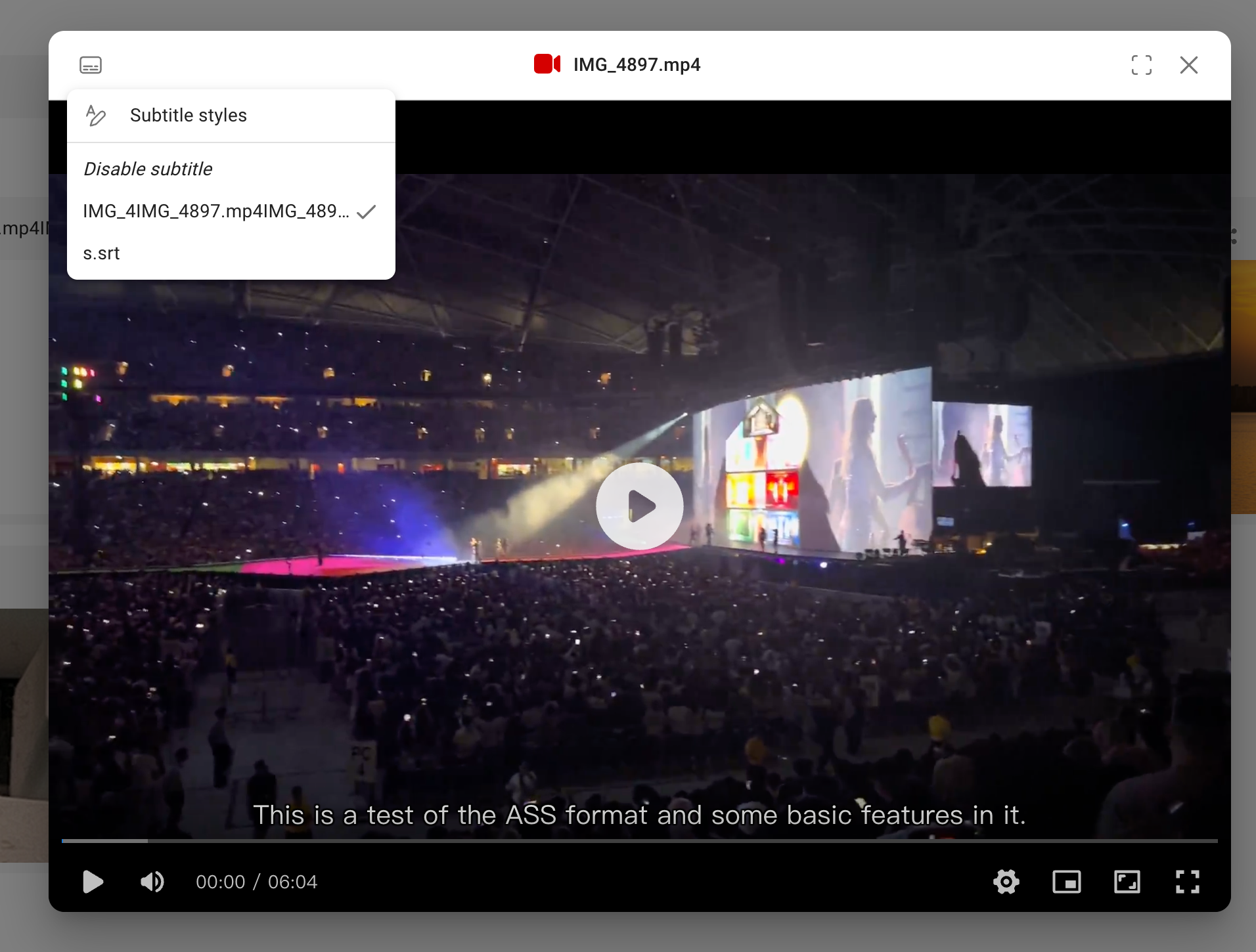 External Subtitles